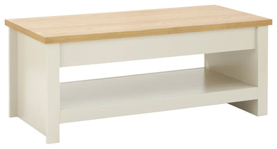 Lancaster Lift Up Coffee Table Cream