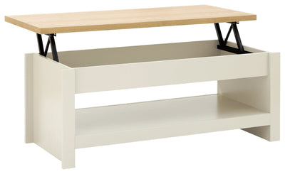 Lancaster Lift Up Coffee Table Cream