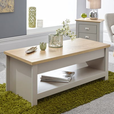 Lancaster Lift Up Coffee Table Grey