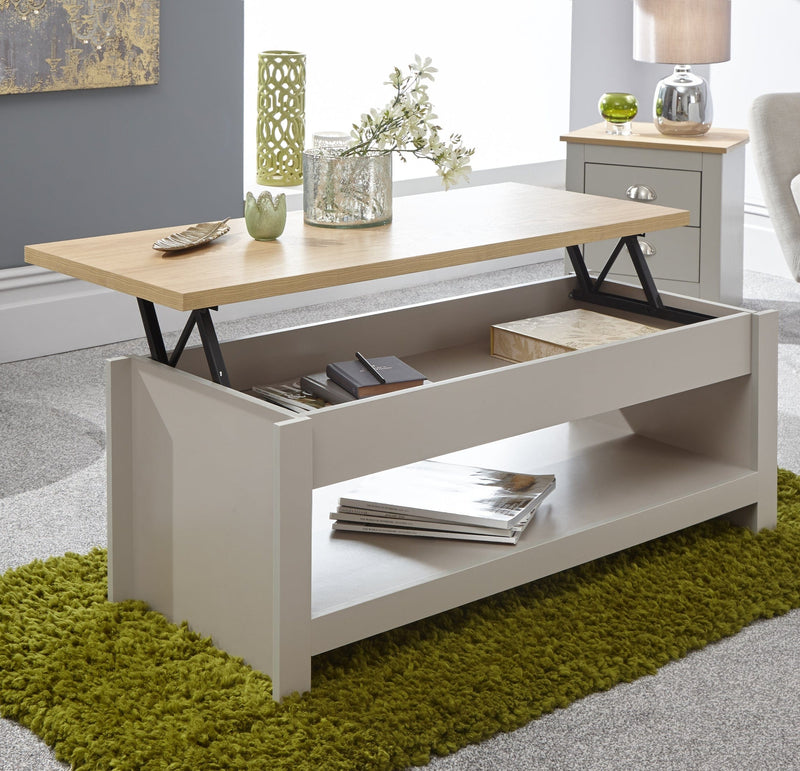 Lancaster Lift Up Coffee Table Grey