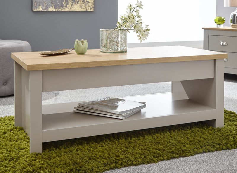 Lancaster Lift Up Coffee Table Grey