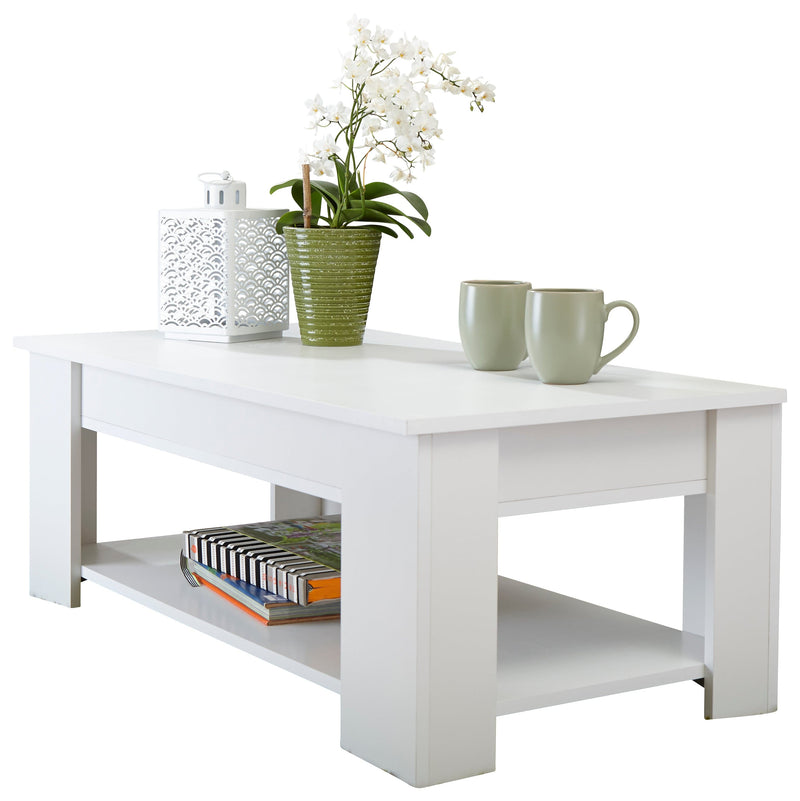 Lift Up Coffee Table White