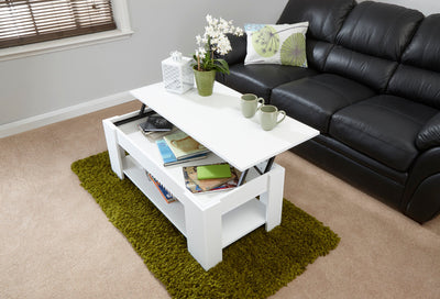 Lift Up Coffee Table White