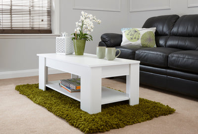 Lift Up Coffee Table White