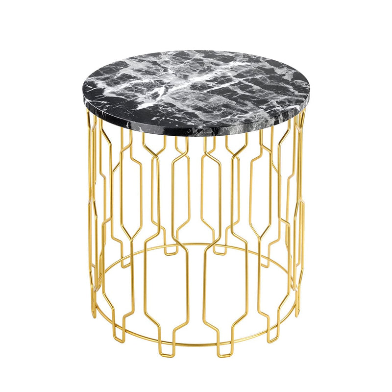 Grace End Table Black Marble