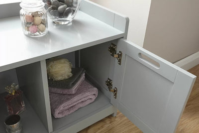 Colonial 3 Door Bathroom Storage Unit - Grey or White