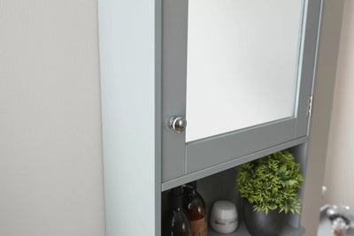 Colonial Mirrored Wall Storage Cabinet - Grey or White