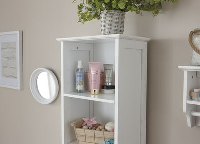 Colonial Tall Bathroom Storage Cupboard - Grey or White