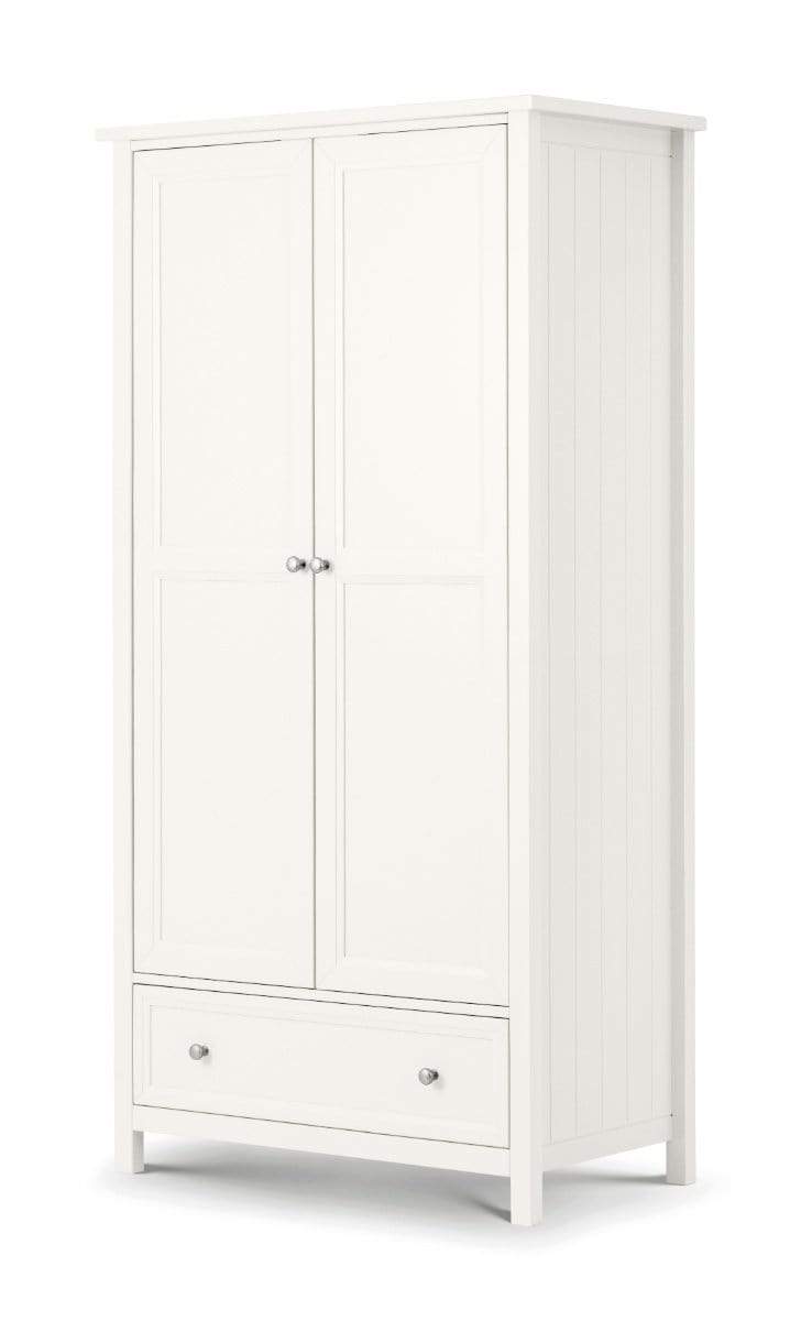 Maine 2 Door Combination Wardrobe - Surf White