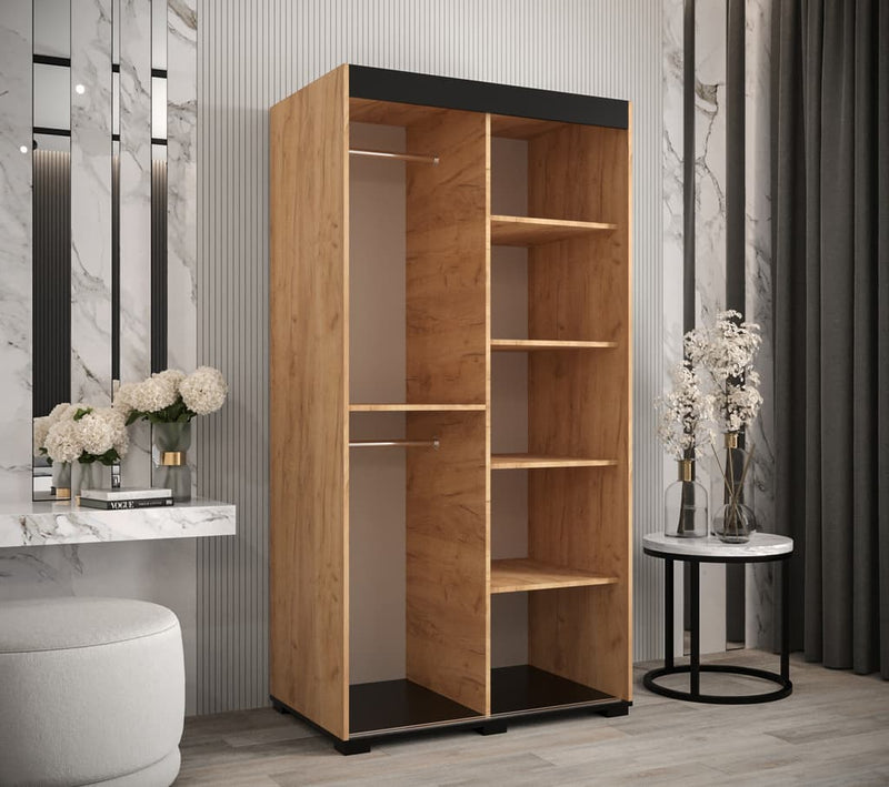 Bergamo T2 Sliding Door Wardrobe 100cm