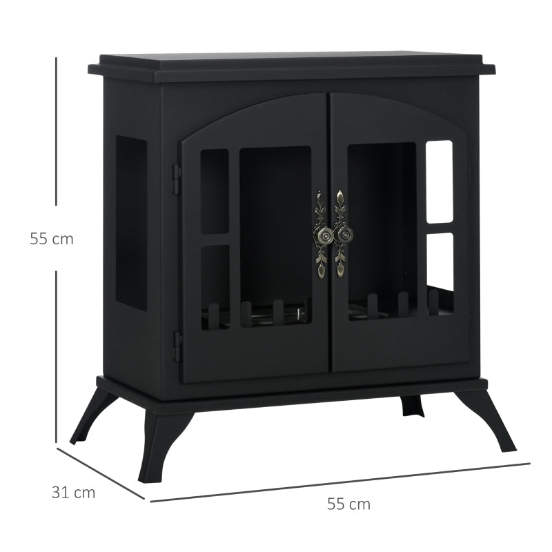 Freestanding Ethanol Fireplace Stove, Black