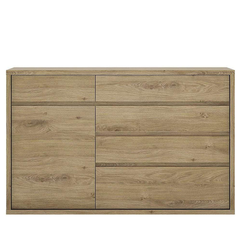 Shetland 1 Door 5 drawer cupboard Shetland Oak Finish