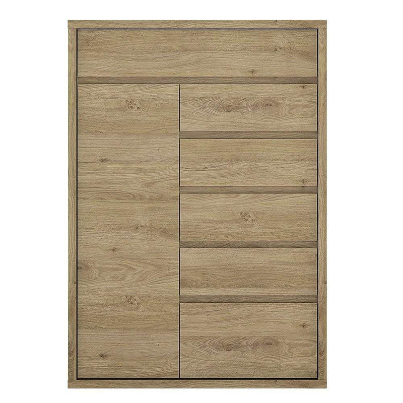 Shetland 1 Door 6 drawer cupboard Shetland Oak Finish