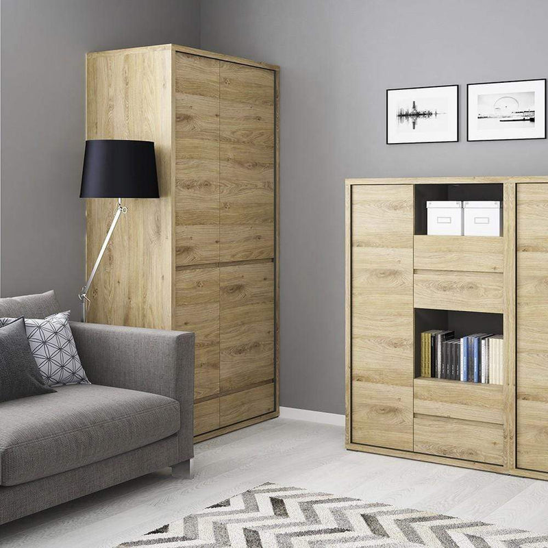 Shetland 1 Door 6 drawer cupboard Shetland Oak Finish