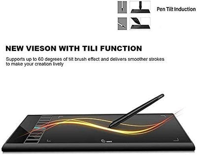 Graphics Tablet Ugee M708 Android V2 Battery-Free 8192 Stylus with Tilt Ability 8 Express Keys Graphics Drawing Tablet Supports Mac Os Windows