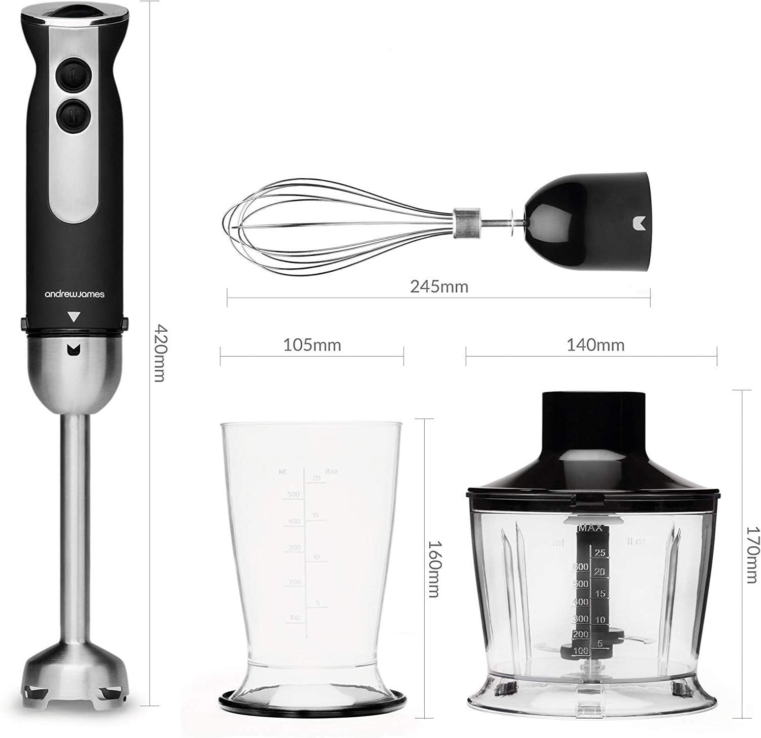 Masha by Sensio Home Official Electric Potato Masher, Hand Blender 3-in-1  Set Multi Tool - Blends, Purees and Whisks