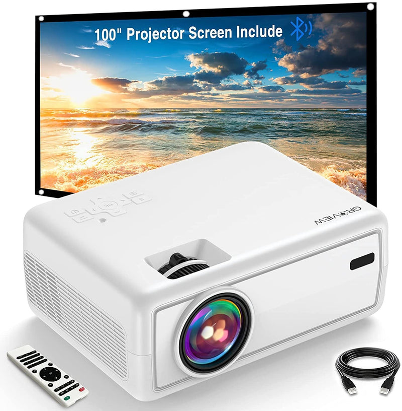 GROVIEW Home Projector 6500 Lux, Supported 1080P Projector