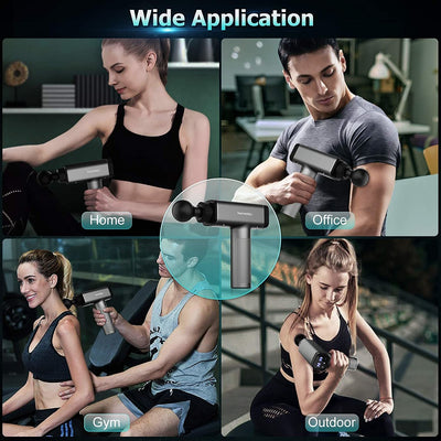 Nanssigy Powerful 30 Speeds Percussion Muscle Massager, 2600mah Electric Handheld Muscle Portable Massager Gun for Athletes Muscle Tension Pain Relief