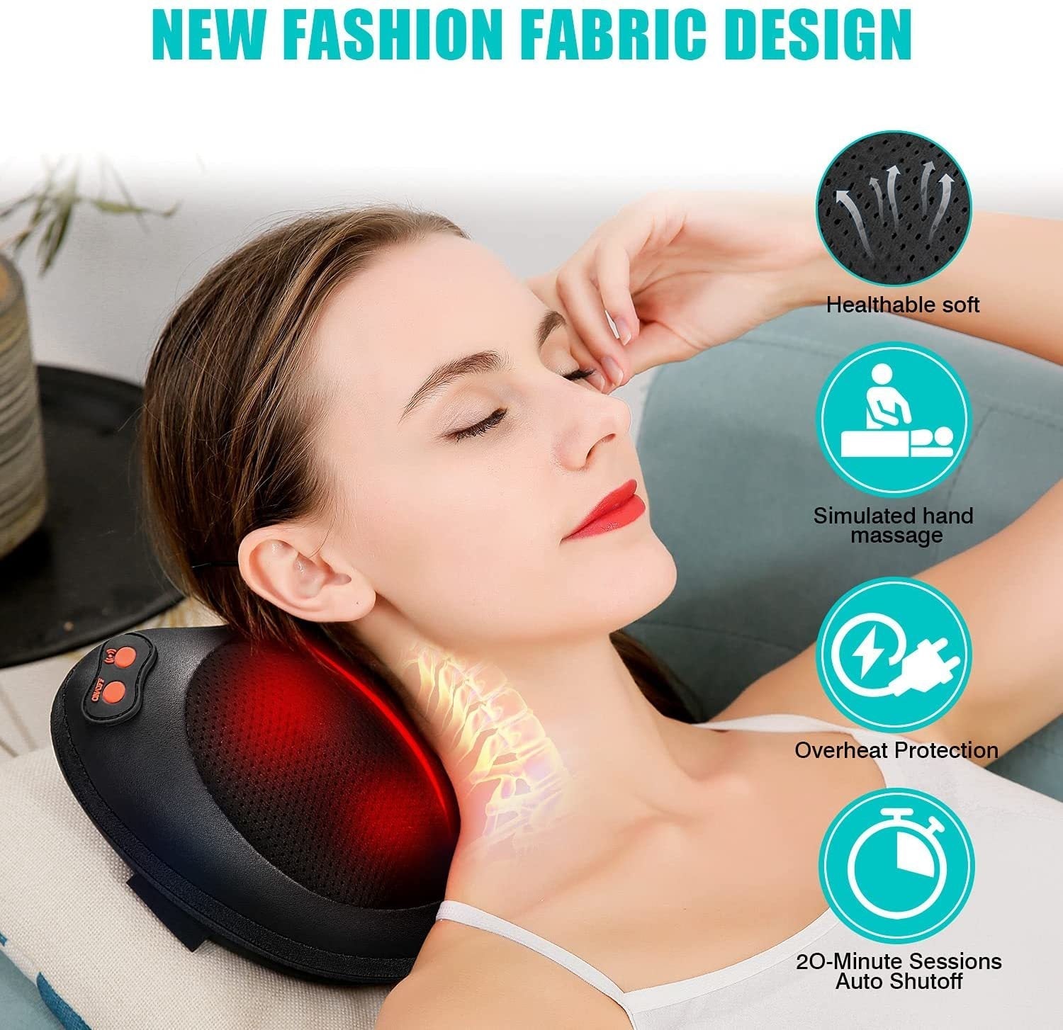Renpho Shiatsu Neck and Shoulder Back Massager with Heat, Deep Tissue 3D  Kneading Massage Pillow for Pain Relief on Waist, Leg, Calf, Foot, Arm,  Belly, Full Body, Muscles 