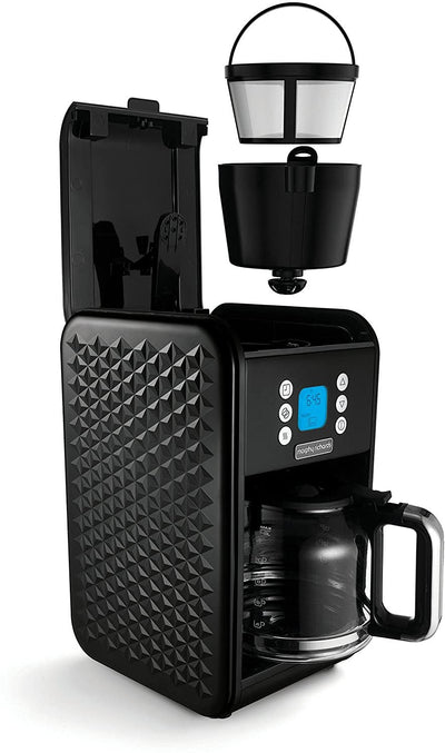 Morphy Richards Vector Pour Over Coffee Machine 163002 Black Pour-Over Coffee Machine 12 Cup Black Coffee Machine