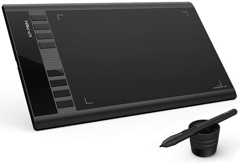XP-PEN Star03 Drawing Tablet 12 inch with 8 Hot Keys, Battery-free painting pen，for Windows 10/8/7 & Mac OS (Star03 Black)