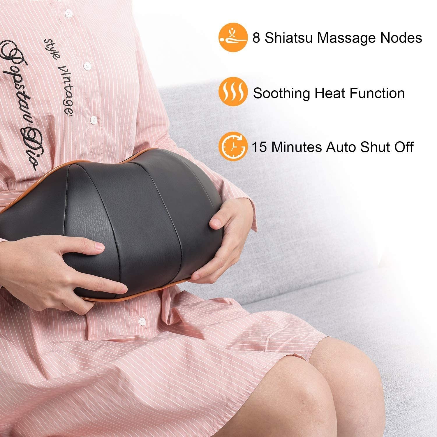 Nekteck Shiatsu Neck and Back Massager with Soothing Heat, Electric Deep  Tissue 3D Kneading Massage Pillow for Shoulder, Leg, Full Body Muscle Pain