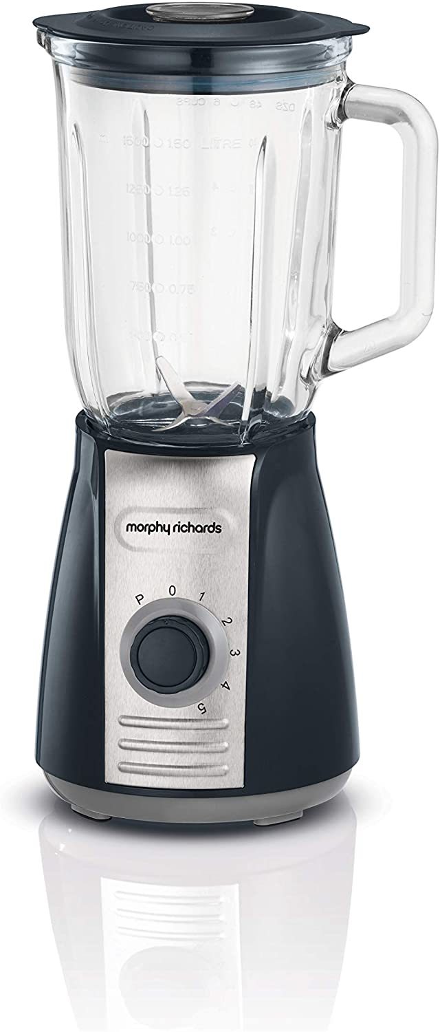 Morphy Richards 403010 Jug Blender with Ice Crusher Blades Inspire Kitchen Confidence, Plastic, 600 W, 1.5 liters, Grey