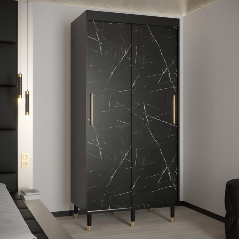 Bergen 2 door sliding wardrobe outlet with mirrored doors