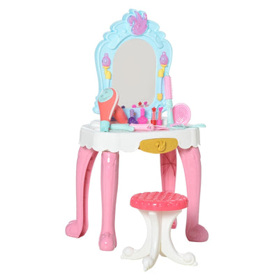 Children's 20 Pcs Beauty Dressing Table And Stool