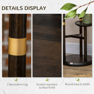 3-Tier Plant Stand- Dark Walnut