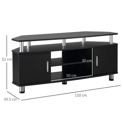 TV Unit Cabinet For TVs Up To 55 Inches , Black