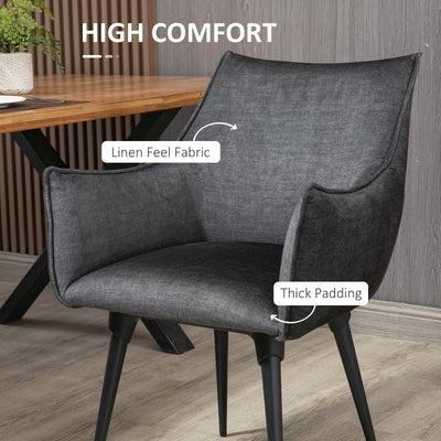 Accent Chairs For Living Room, Dark Grey