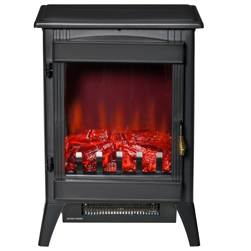 Free Standing Electric Fireplace Stove, Black