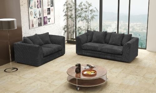 Desmond Jumbo Cord 3 Seater and 2 Seater Sofa Set