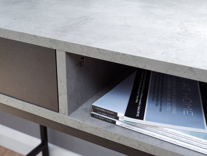 Telford Computer Desk Concrete & Black