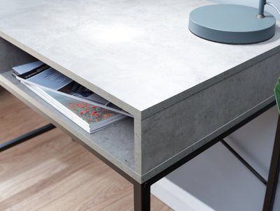 Telford Computer Desk Concrete & Black