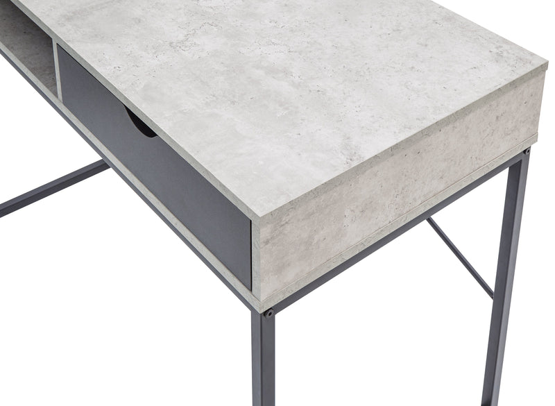 Telford Computer Desk Concrete & Black