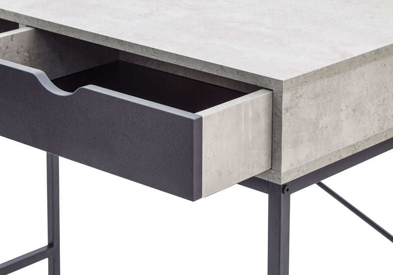 Telford Computer Desk Concrete & Black