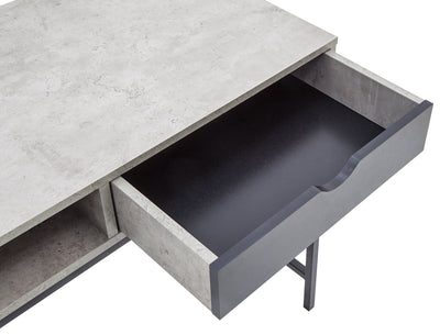 Telford Computer Desk Concrete & Black