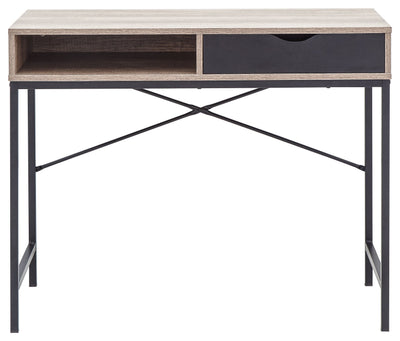 Telford Computer Desk Dark Oak & Black