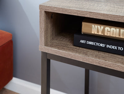 Telford Computer Desk Dark Oak & Black