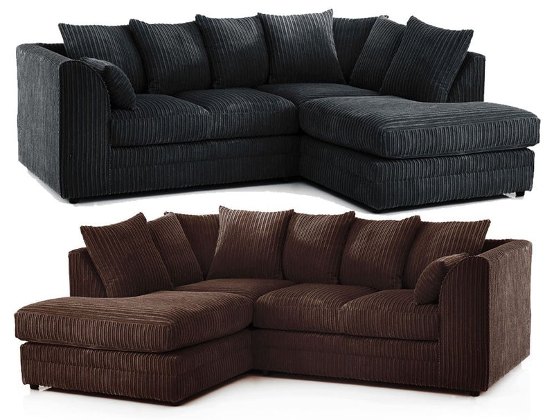 Desmond Jumbo Cord Corner Sofa Set 6 Colour