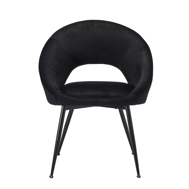 Lulu Dining Chair Black (Pack of 2) - From LPD