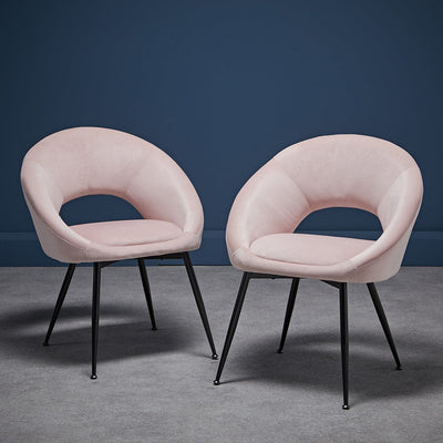 Lulu Dining Chair Pink (Pack of 2) - From LPD