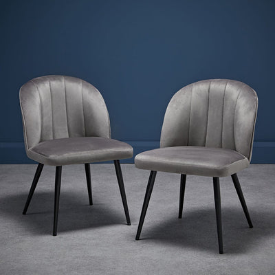 Orla Dining Chair Grey (Pack of 2) - From LPD