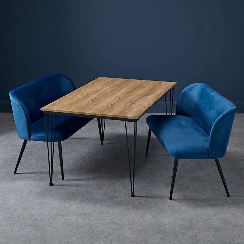 Zara Dining Bench Blue - From LPD