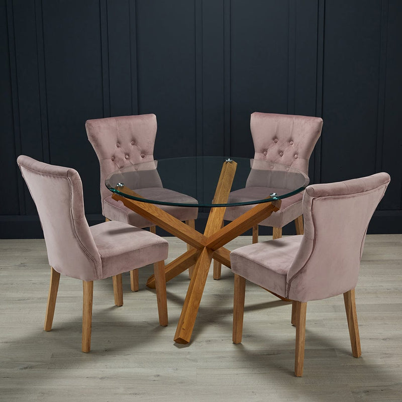 Naples Dining Chair Blush Pink (Pack of 2)