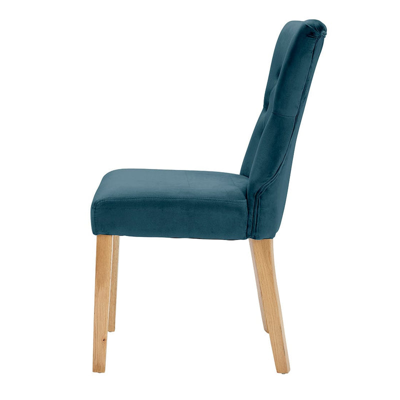 Naples Dining Chair Peacock Blue (Pack of 2)