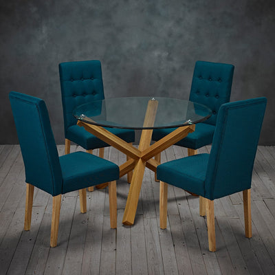 Roma Chair Teal (Pack of 2)