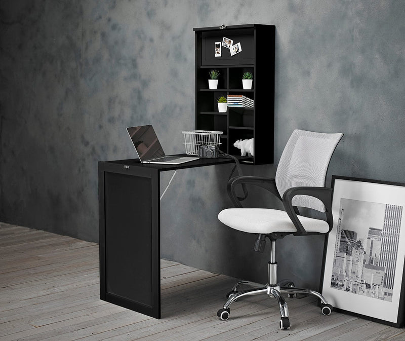 Arlo Foldaway Wall Desk and Breakfast Table Black